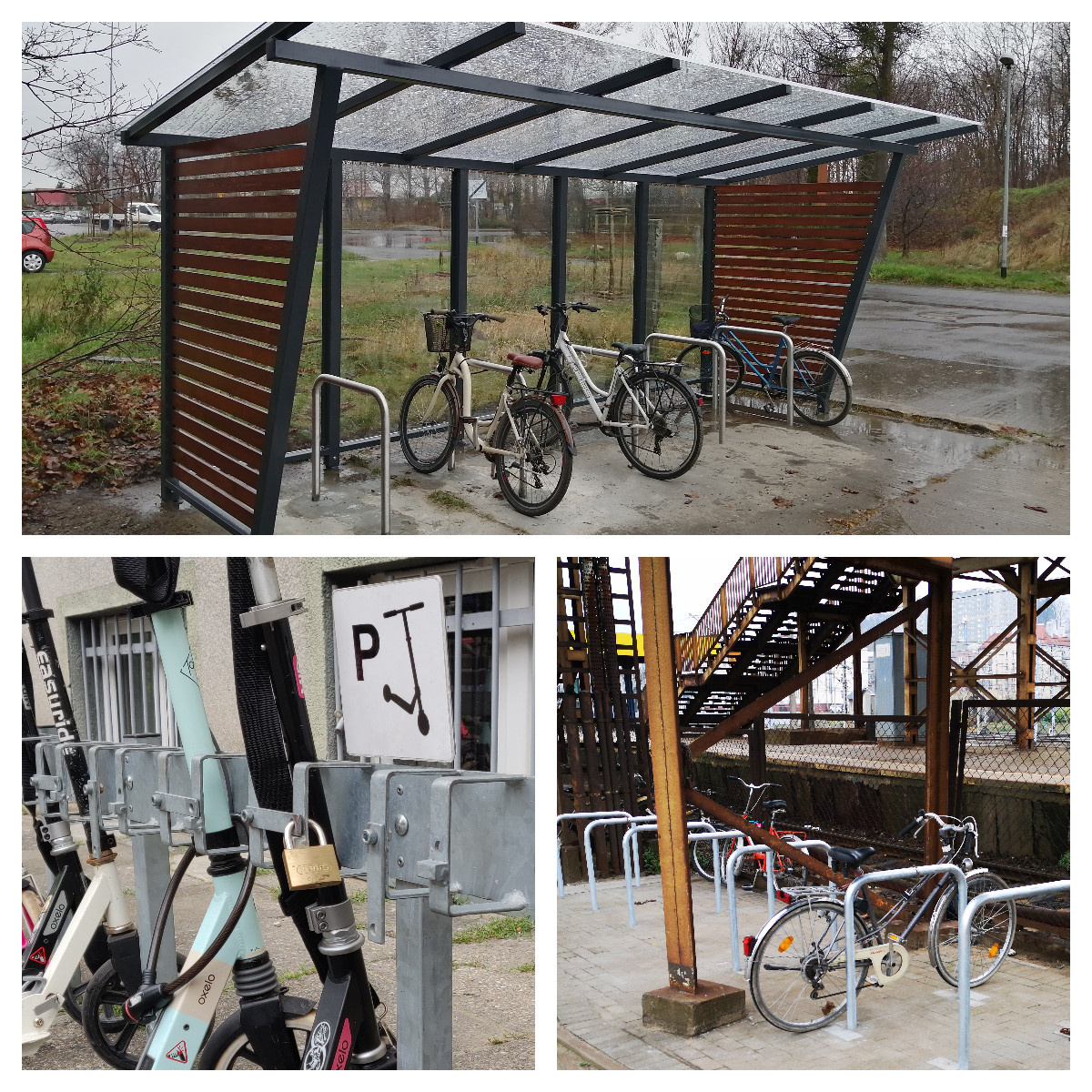 wiata rowerowa, stojaki rowerowe i hulajnogowe w Gdyni/ fot. ZDiZ