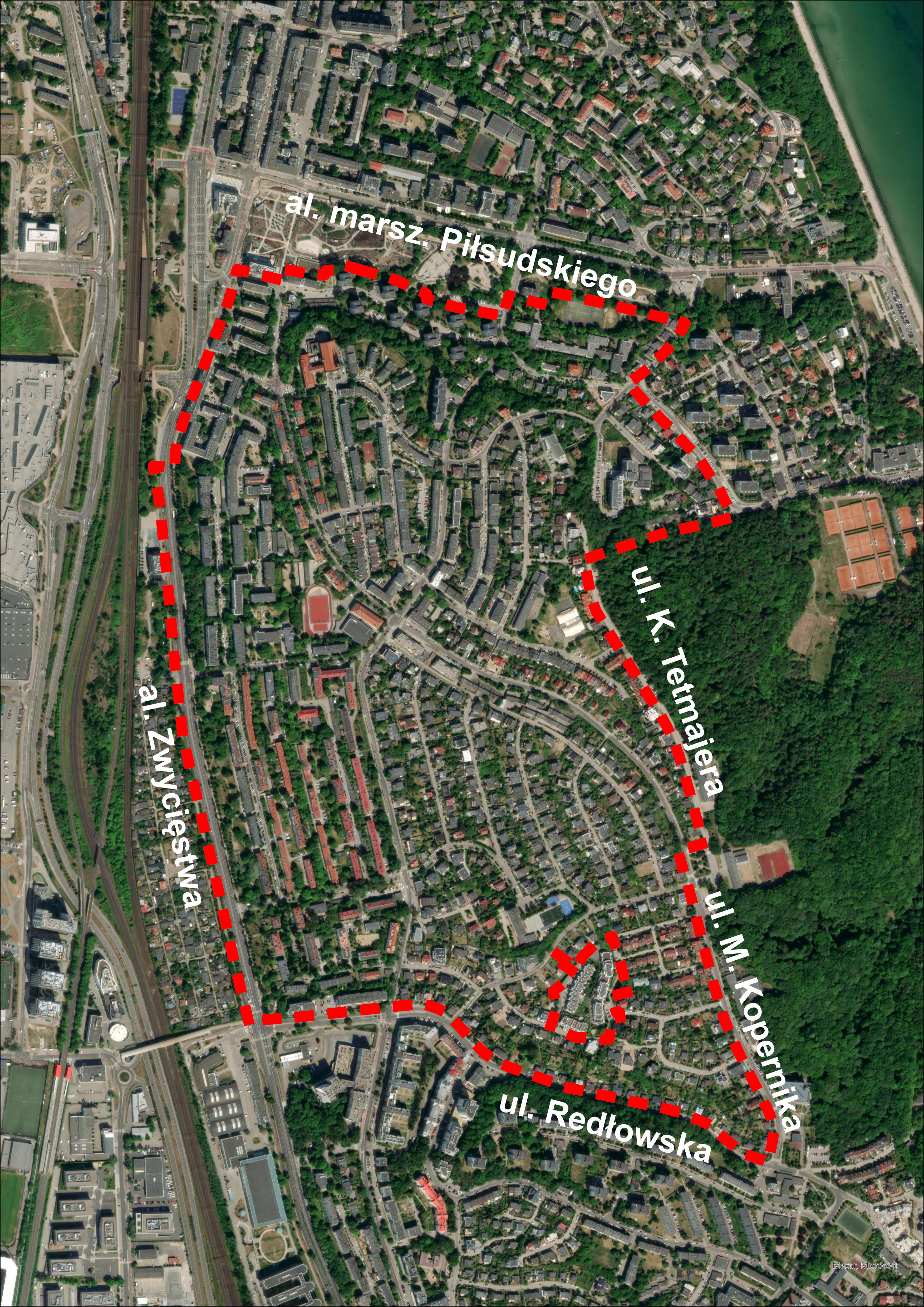 ortofotomapa granice planu