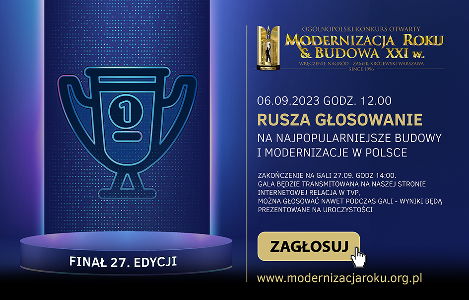 Reklama głosowania na modernizację roku.