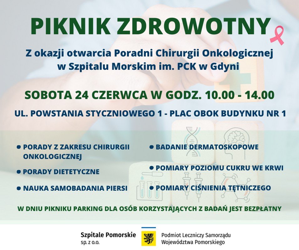 W sobotę, 24 czerwca w godz. 10.00-14.00 Szpitale Pomorskie zapraszają na piknik zdrowotny