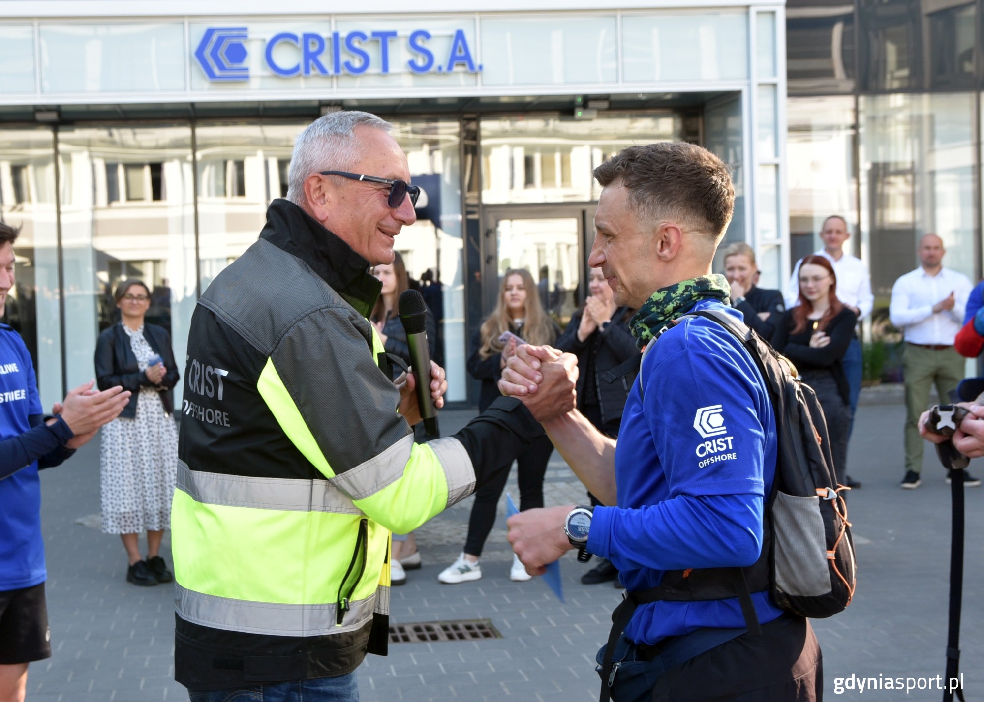 Andrzej Czech podczas gratulacji