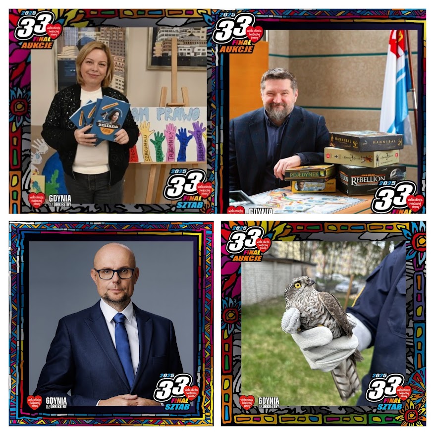 Oktawia Gorzeńska, wiceprezydentka Gdyni (fot. Magdalena Starnawska) oraz Tadeusz Szemiot, przewodniczący Rady Miasta (fot. Natalia Kawalerowicz) Wiceprezydent Bartłomiej Austen w ramach jednej aukcji oferuje aż trzy atrakcje (fot. Piotr Manasterski)Dzięki WOŚP można będzie  też wsp&oacute;lnie spędzać dzień z Ekopatrolem Straży Miejskiej (fot. mat prasowe)