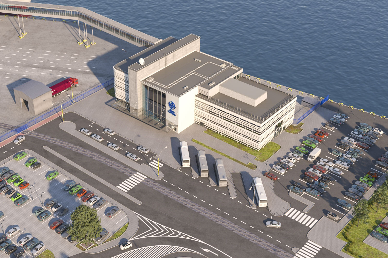 Budynek terminalu promowego, kt&oacute;ry będzie służył pasażerom statk&oacute;w, mat. prasowe / www.port.gdynia.pl