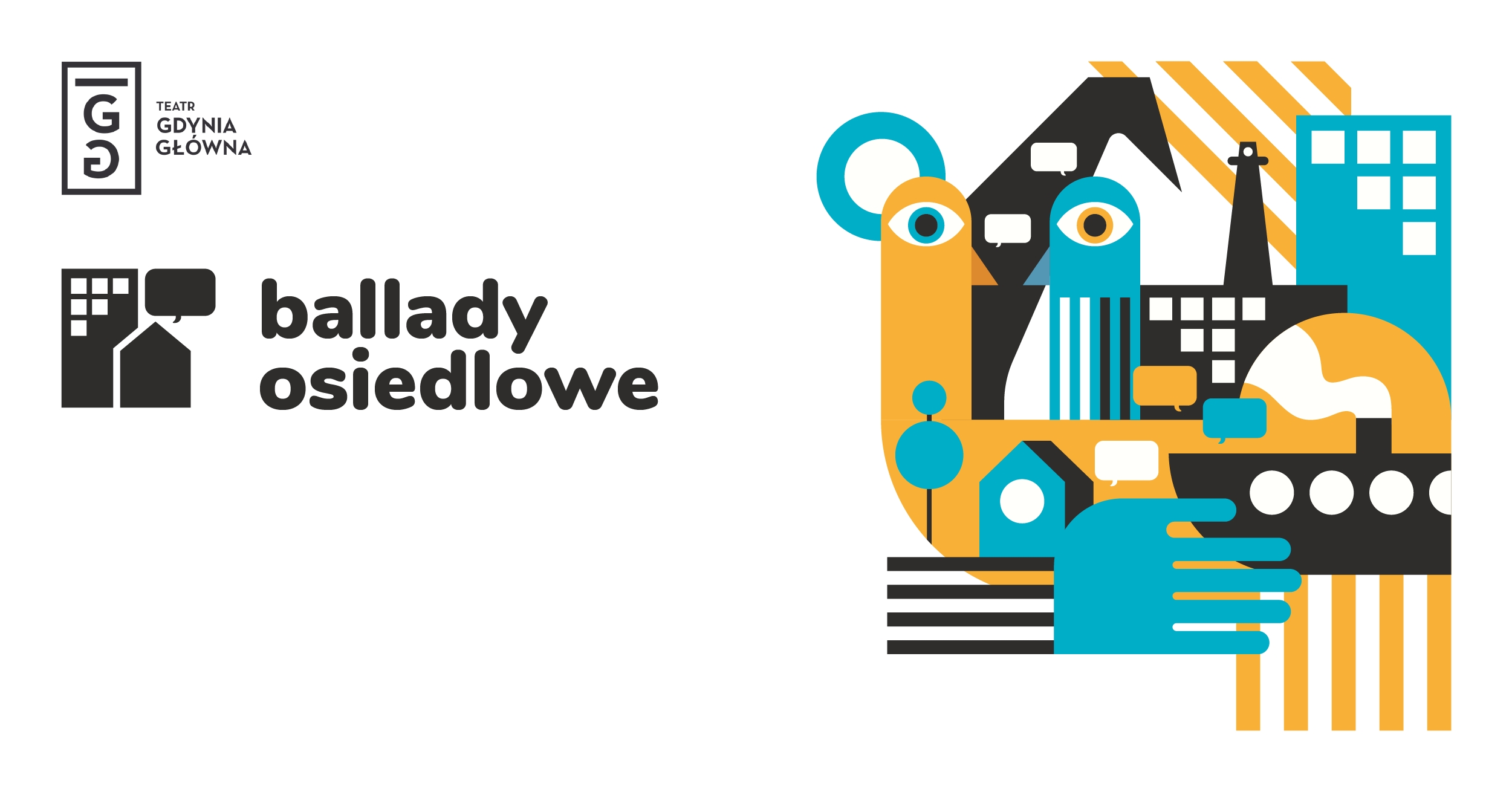 Grafika promująca projekt "Ballady osiedlowe", w ramach kt&oacute;rego odbędzie się cykl koncert&oacute;w plenerowych // fot. materiały prasowe
