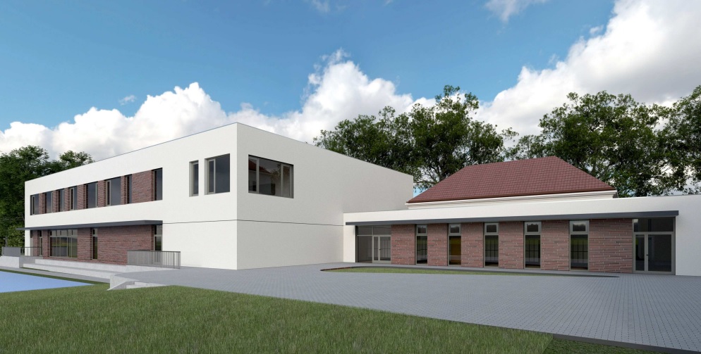 Przy SP nr 20 w Gdyni powstanie nowoczesna sala gimanstyczna. Fot. wizualizacja SWZ