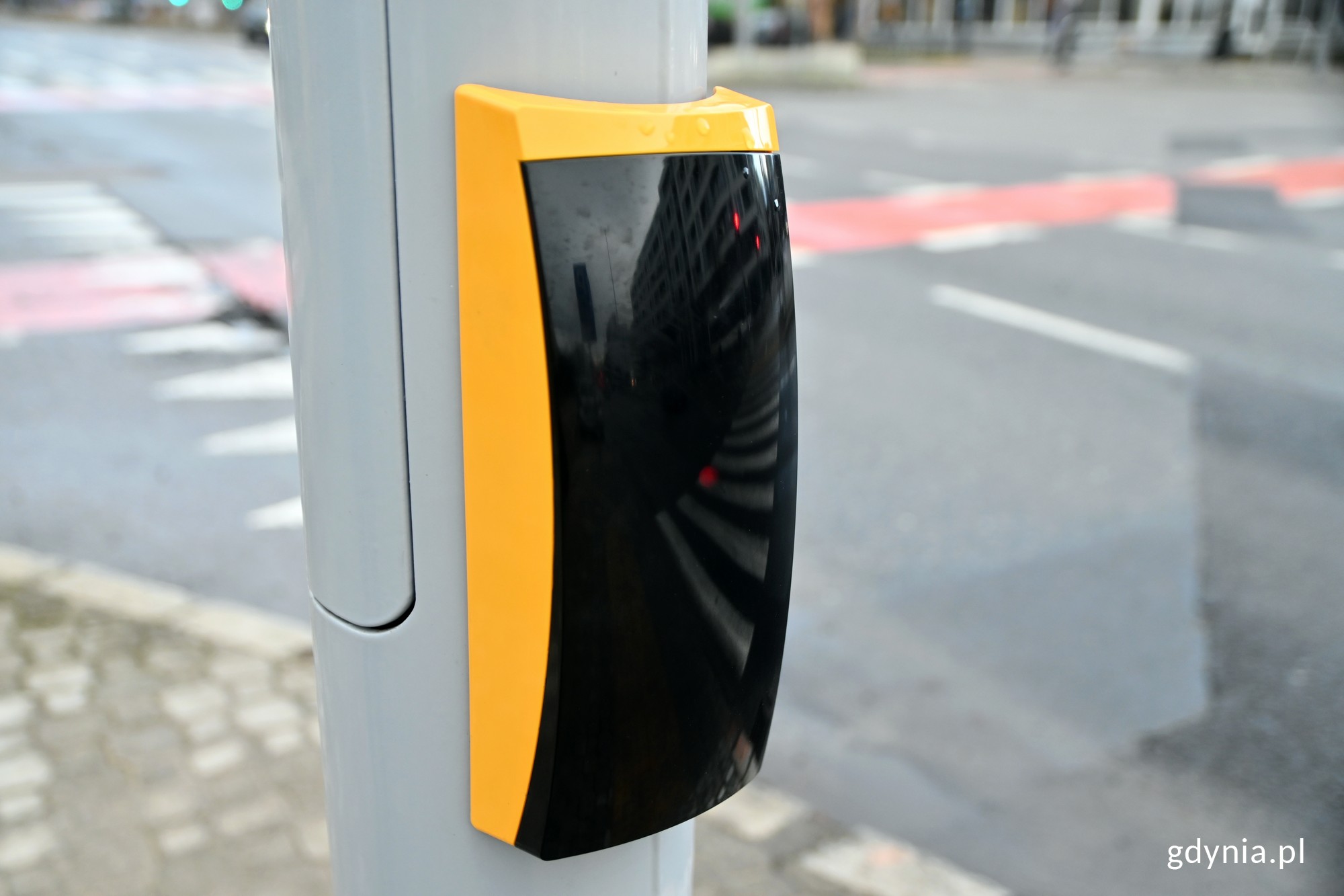 Przy dw&oacute;ch nowych przejściach zamontowano przyciski dla pieszych, fot. Magdalena Czernek