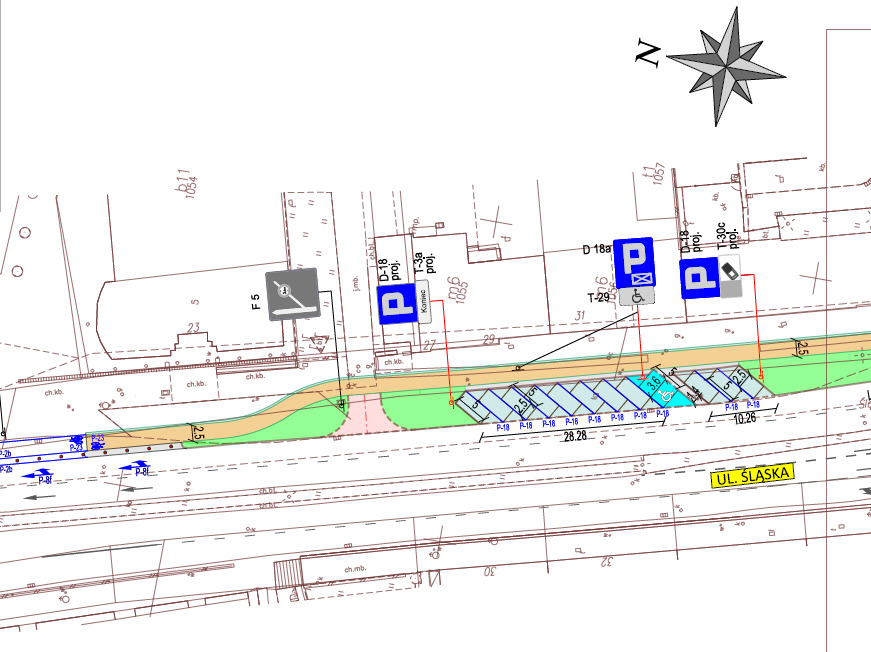 Śląska-nowa-DDR_-parkowanie-skośne_-zieleń-naprzeciwko-banku-