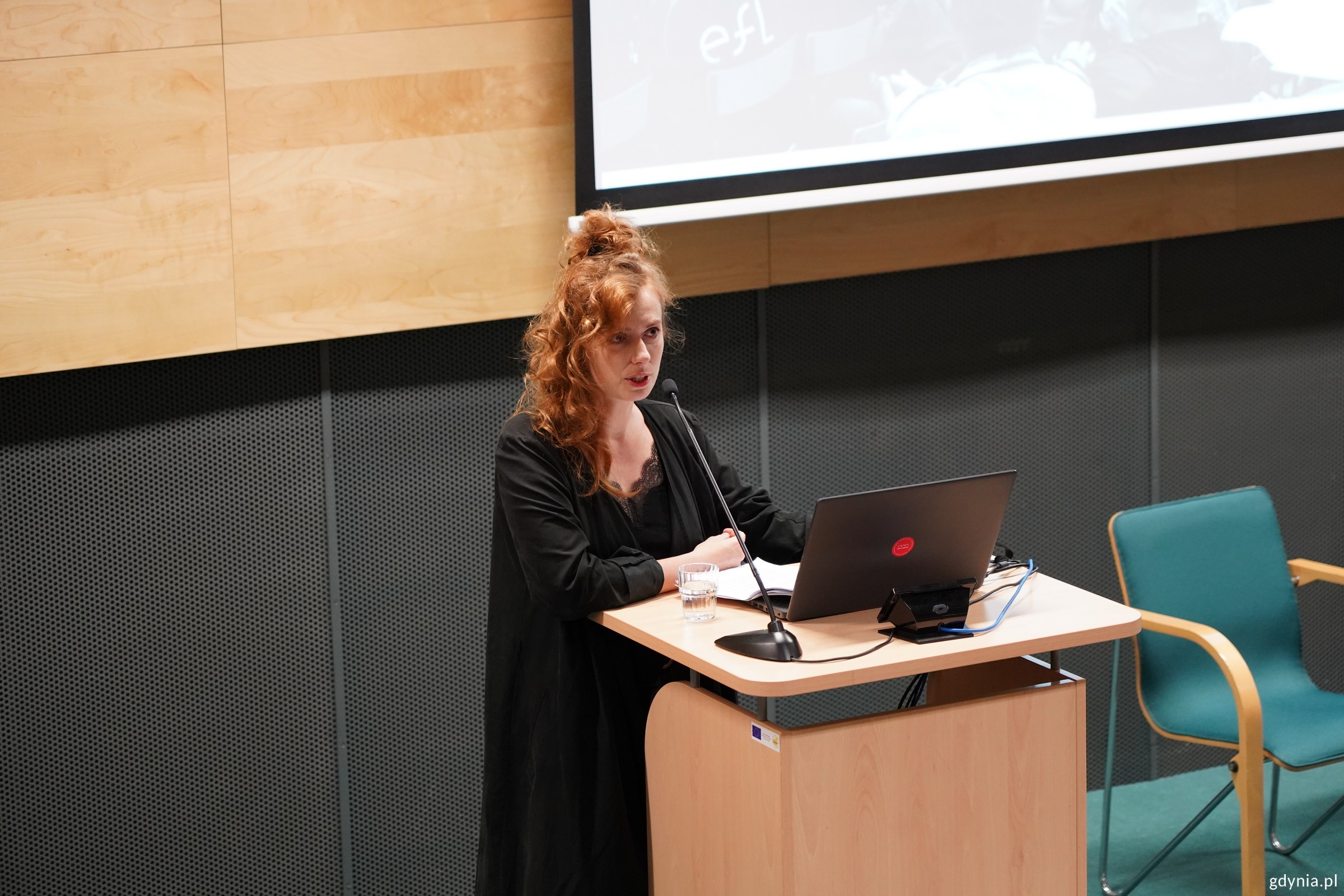 Małgorzata Polakowska z Teatru Gdynia Gł&oacute;wna podczas swojej prelekcji
