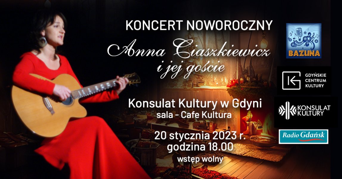 Plakat koncertu &bdquo;Anna Ciaszkiewicz i jej goście&rdquo;