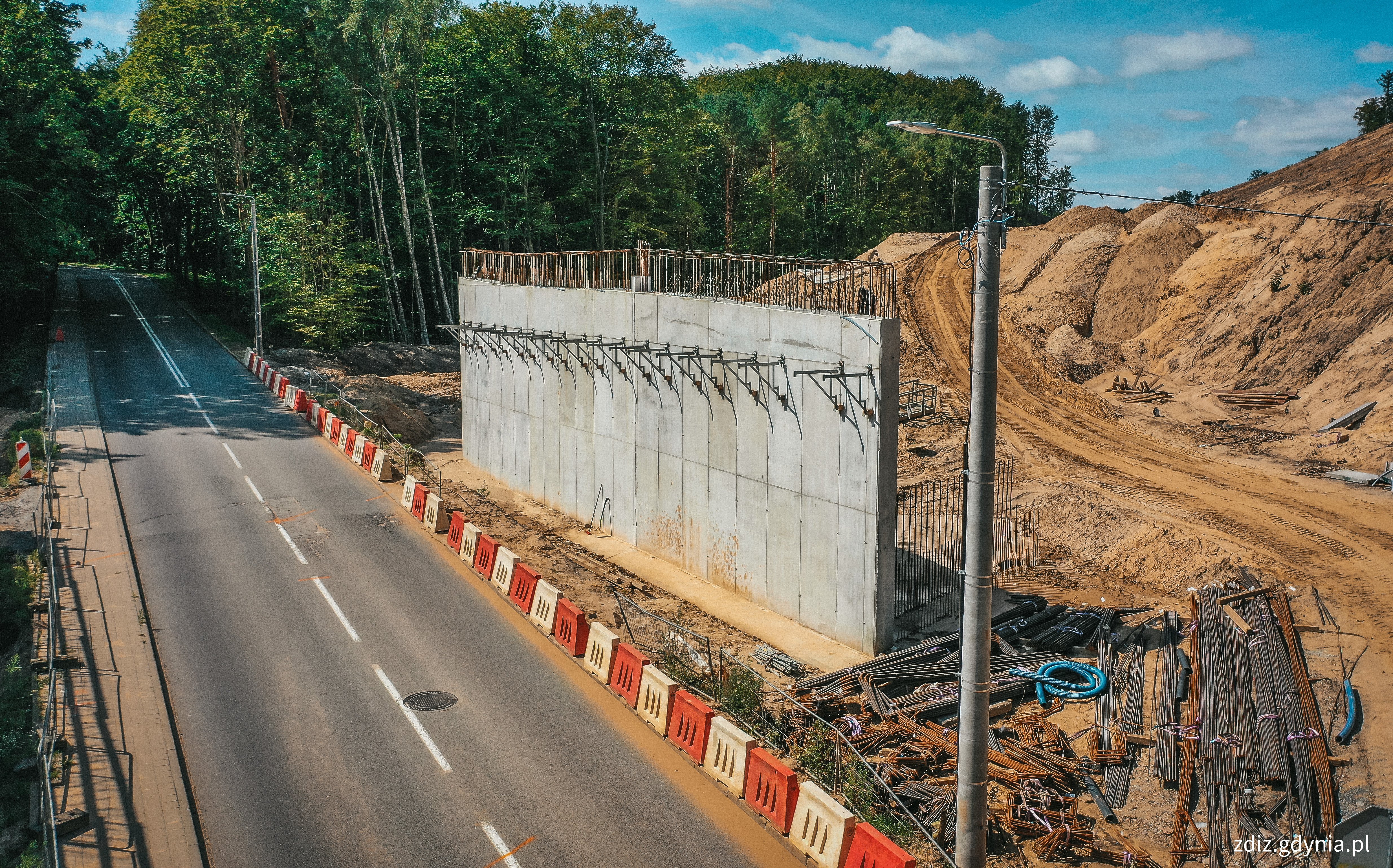 prace przy obiekcie mostowym na ul. Witomińskiej, fot. M.Mielewski, ZDIZ Gdynia