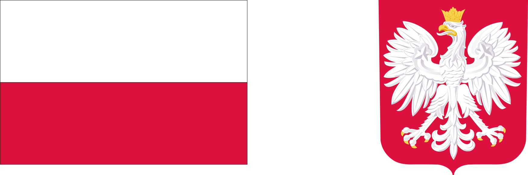 logotypy dofinansowania rządowego, flaga i godło Polski