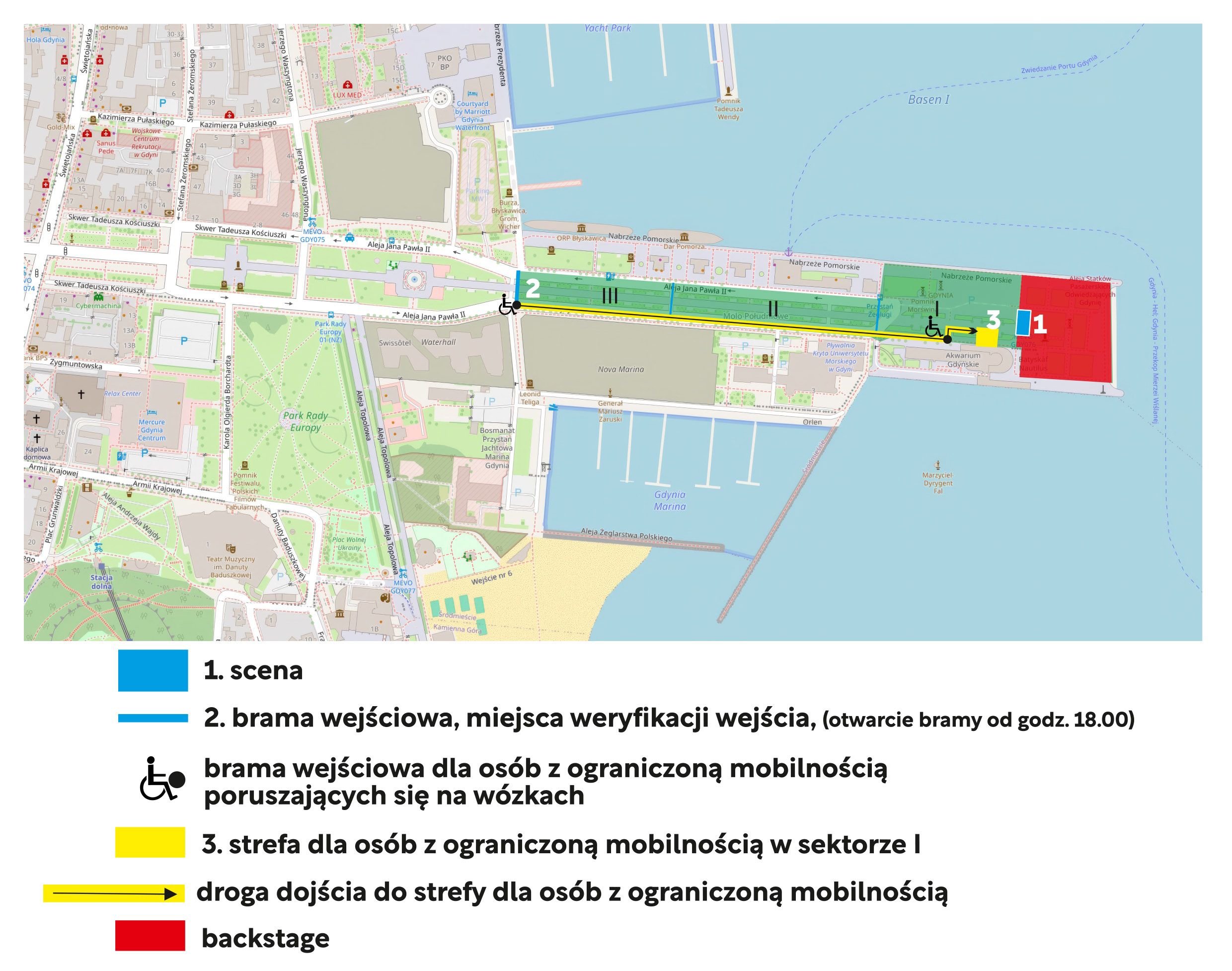 Mapa terenu koncertu sanah