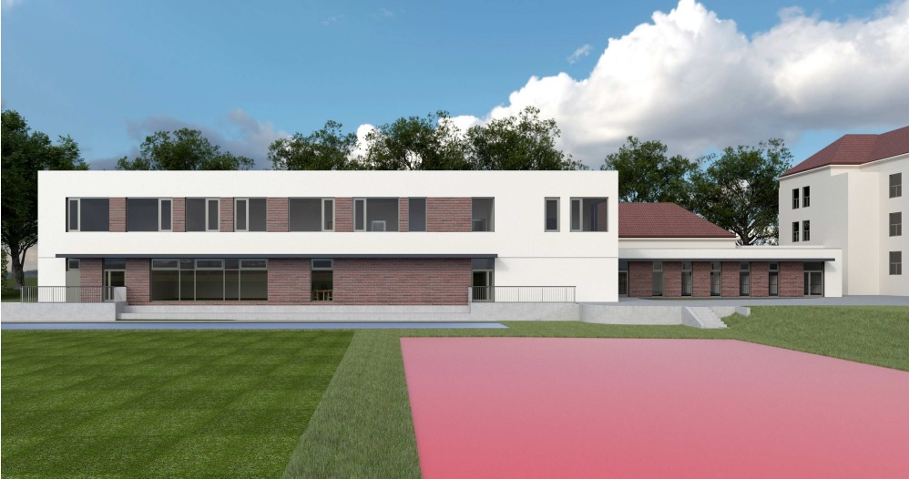 Przy SP nr 20 w Gdyni powstanie nowoczesna sala gimanstyczna. Fot. wizualizacja SWZ