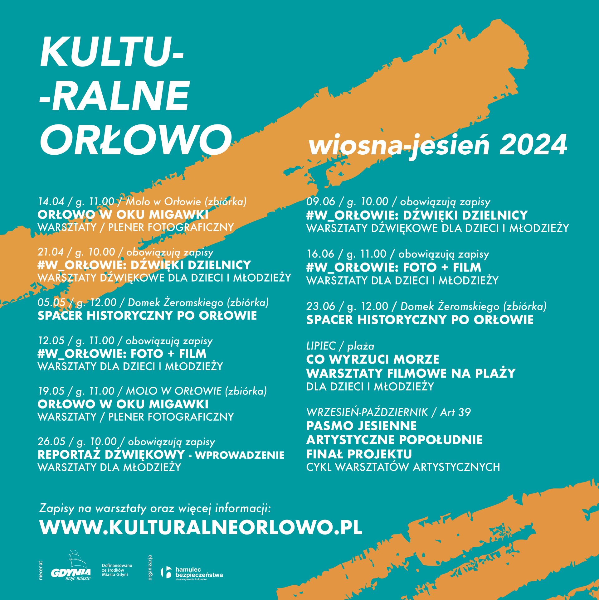Program wydarzeń w ramach cyklu &bdquo;Kulturalne Orłowo&rdquo;