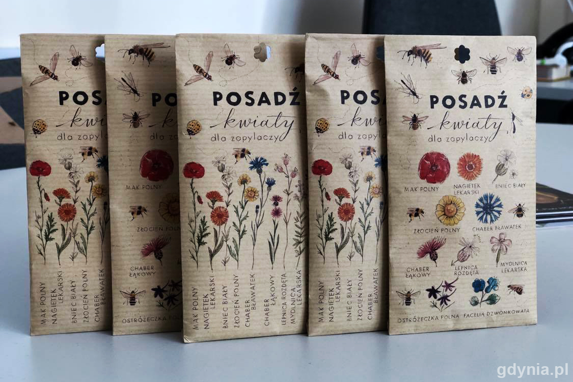 Paczuszki z nasionami kwiat&oacute;w dla zapylaczy // fot. Magda Śliżewska