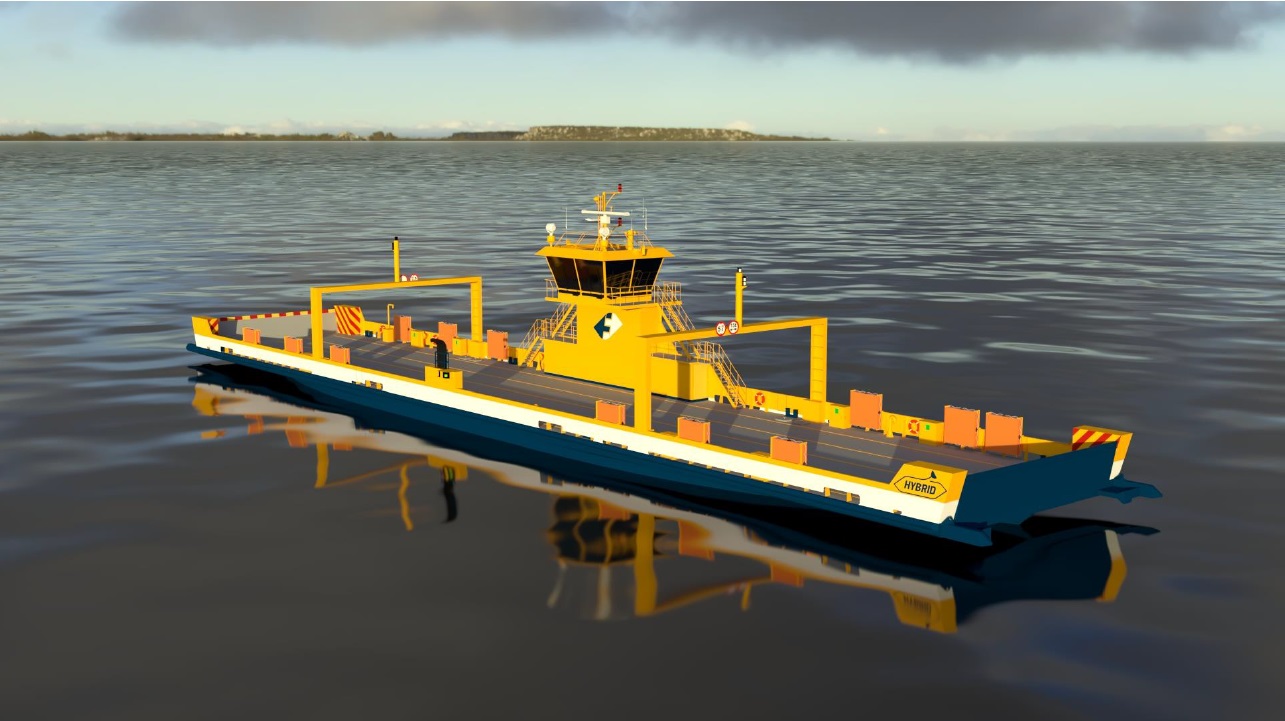 Wizualizacja promu budowanego w stoczni CRIST S.A. dla Finferries. Źr&oacute;dło: gospodarkamorska.pl