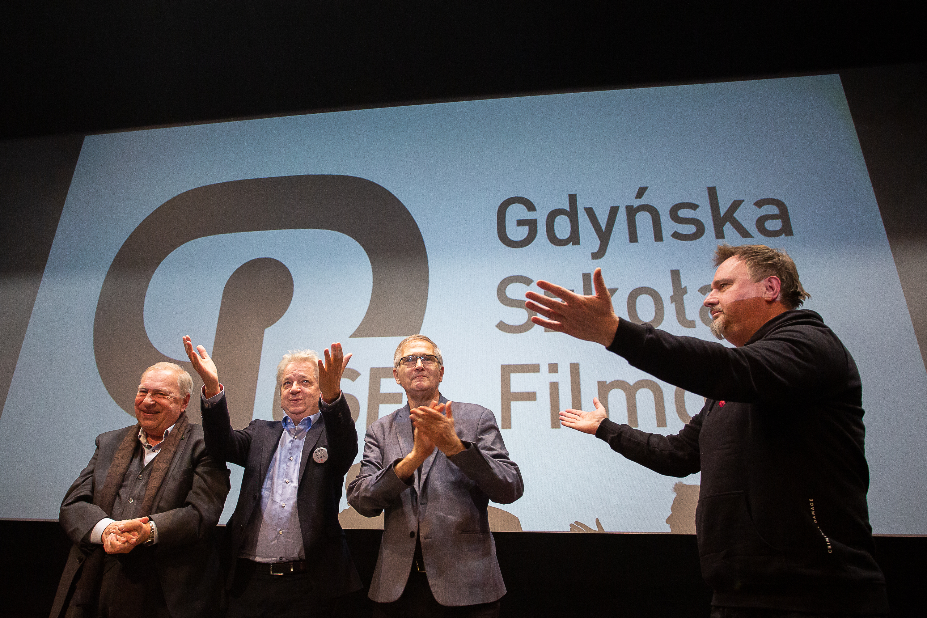 Spotkanie Klubu Gdyńskiej Szkoły Filmowej z tw&oacute;rcami &bdquo;Seksmisji&rdquo; - Olgierdem Łukaszewiczem, Jerzym Stuhrem i Juliuszem Machulskim, fot. Anna Rezulak / archiwalne