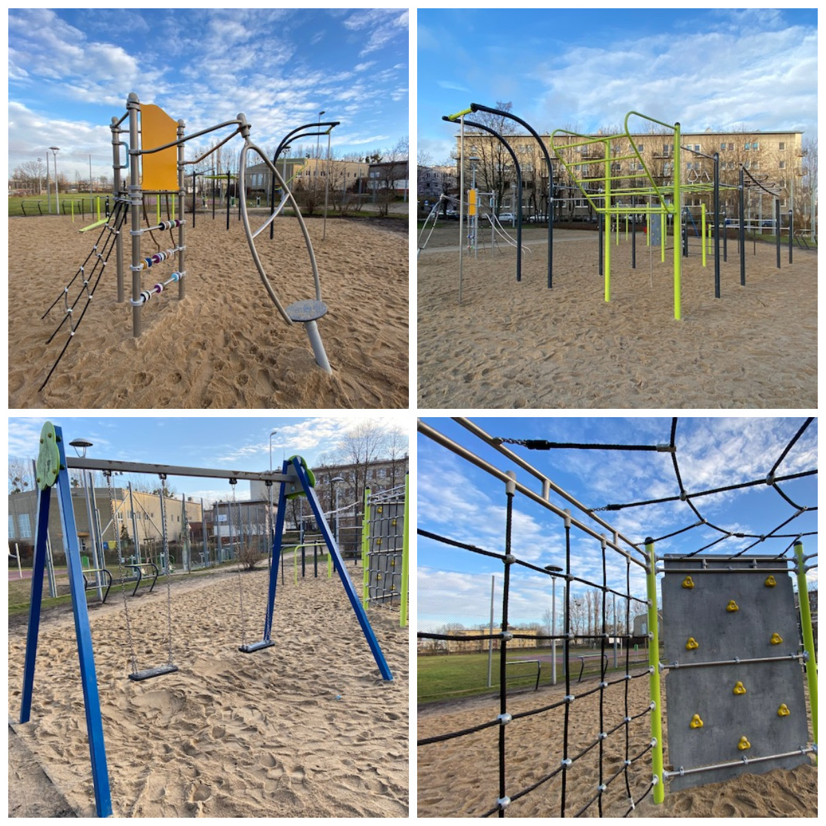 Nowe urządzenia do ćwiczeń na placu zabaw przy ulicy Okrzei/ fot. ZDiZ