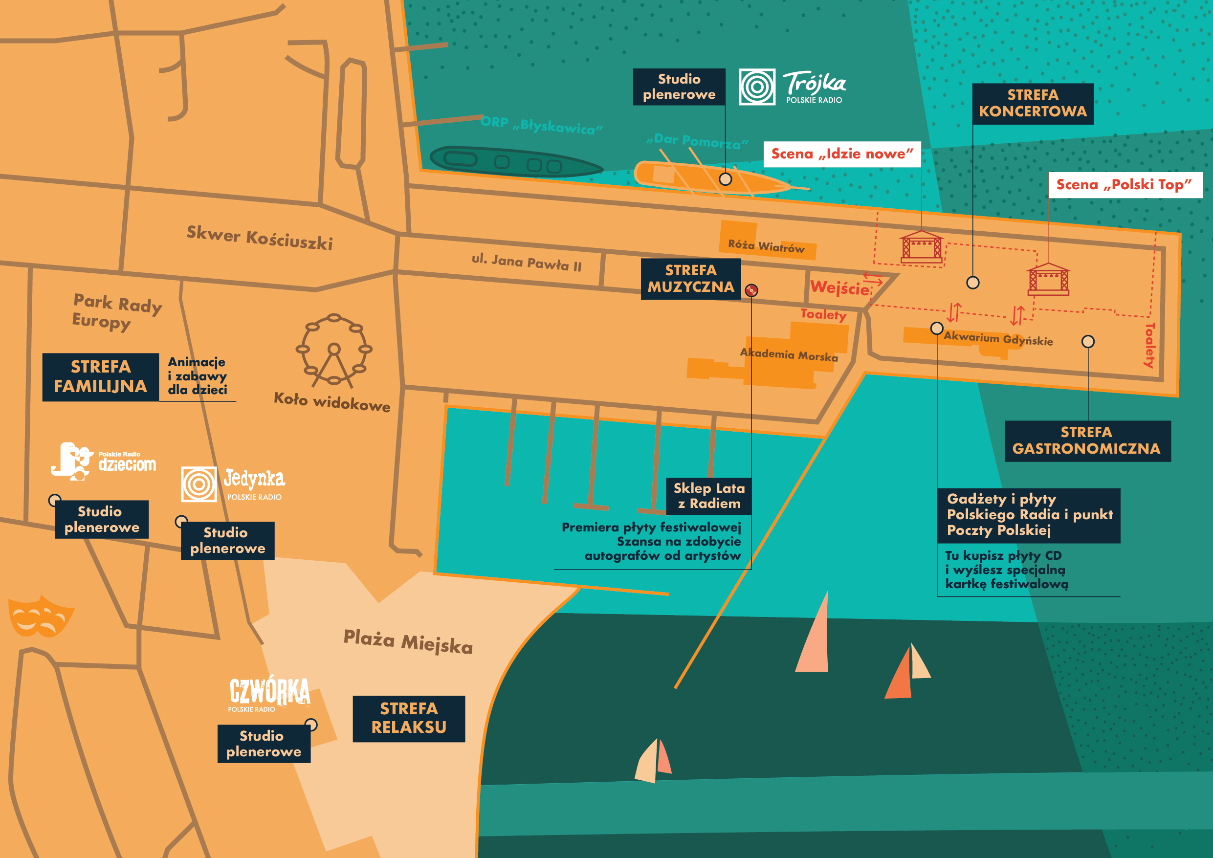 Mapa terenu festiwalu
