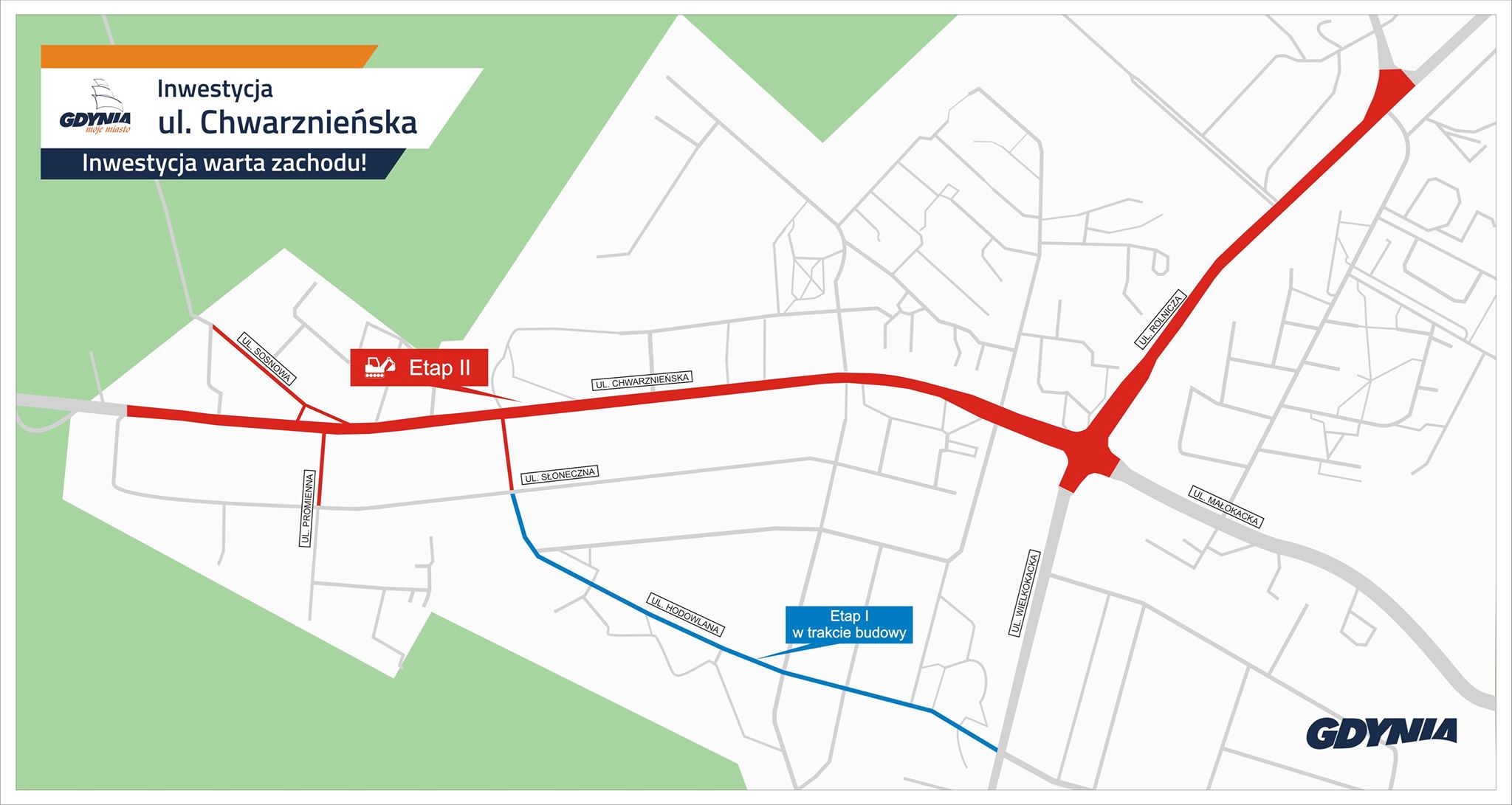 Mapa graficzna zakresu prac planowanej inwestycji // mat. prasowe&nbsp;