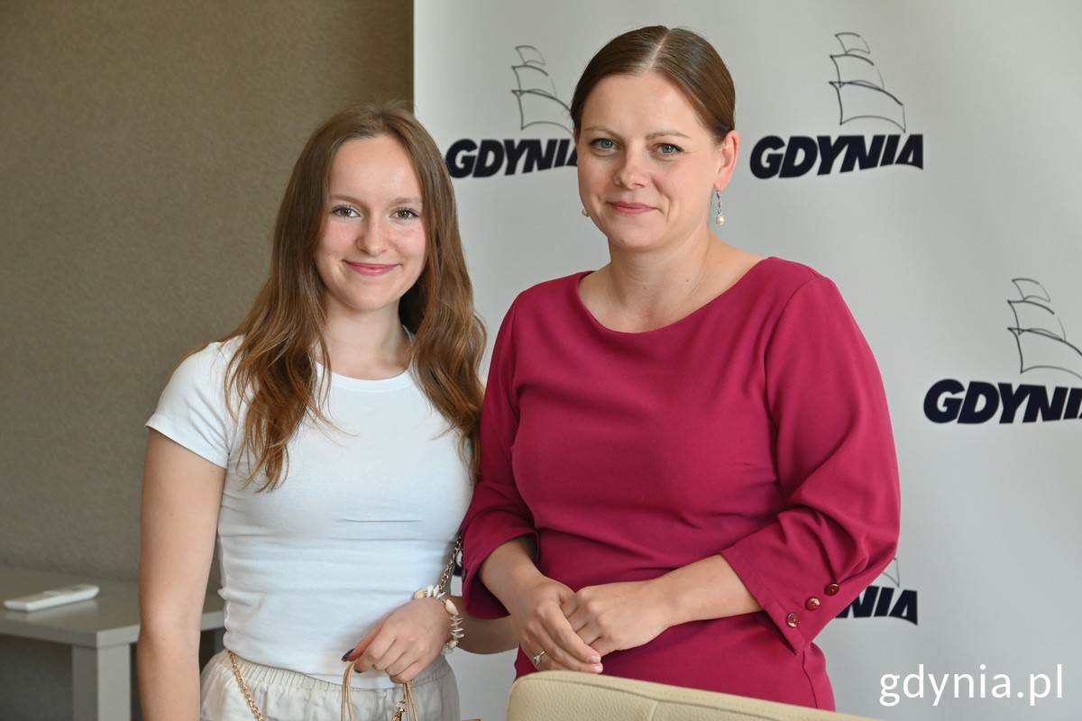 Na zdj. prezydent Aleksandra Kosiorek i Dominika Ślezińska