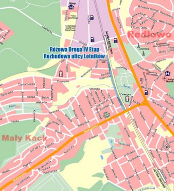 Droga Różowa - mapa