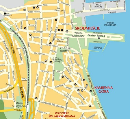 Gdyński modernizm - mapa budynków
