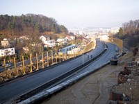 Budowa trasy Kwiatkowskiego - styczeń 2008
