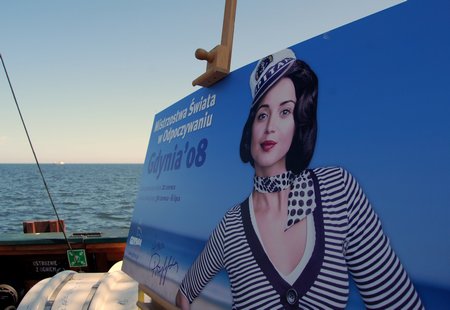 billboard żeglarski kampanii Mistrzostwa Świata w Odpoczywaniu, foto: Dorota Nelke