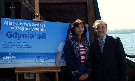 Prezydent Gdyni i ambasador kampanii Mistrzostwa Świata w Odpoczywaniu - Anna Przybylska, foto: Dorota Nelke