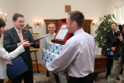 "Gdyński Biznesplan 2008" 1 miejsce - wręczenie nagrody 