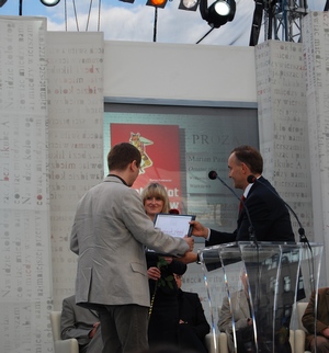 Nagroda Literacka Gdynia 2008 - laureat w kategorii proza, foto: Dorota Nelke
