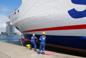 dzień otwarty Stena Baltica - cumowanie, foto: Dorota Nelke