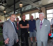 Prezydent Ryszard Kaczorowski z wizytą w Gdyni, zwiedzanie Muzeum Motoryzacji, foto: Dorota Nelke