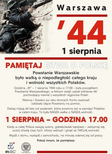 Rocznica Powstania Warszawskiego' 44 - plakat
