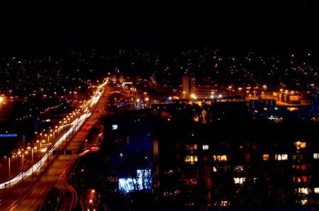 VIII edycja Gdynia w fotografii: wyróżnienie Adam Łomiński - Estakada Kwiatkowskiego nocą