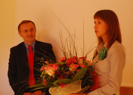 wernisaż zdjęć Małgorzaty Mnich ...a przecież piękne! - autorka i prezydent Gdyni Wojciech Szczurek, fot.: Dorota Nelke