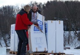 Pokazy rzeźb lodowych - początek prac, fot.: Dorota Nelke