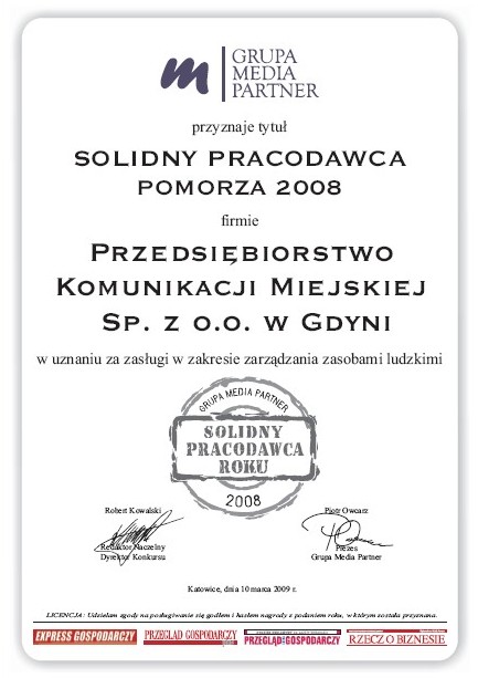 PKM solidnym pracodawcą 2008