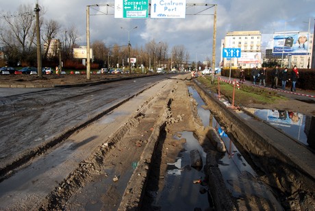 Początek prac na węźle Św. Maksymiliana, fot.: Dorota Nelke