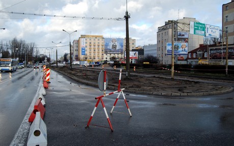 Początek prac na węźle Św. Maksymiliana, fot.: Dorota Nelke