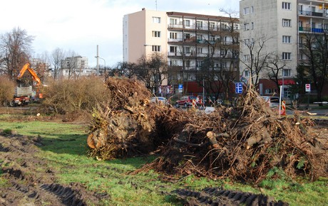 Początek prac na węźle Św. Maksymiliana, fot.: Dorota Nelke