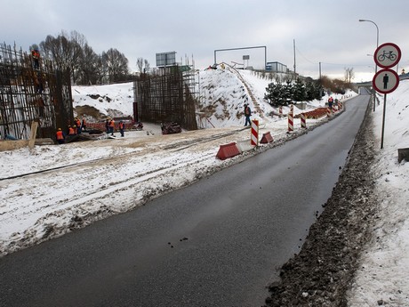 Przebudowa Węzła Świętego Maksymiliana -styczeń 2010, fot.: Kacper Kowalski