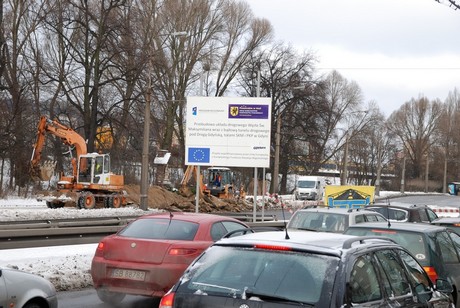 Przebudowa Węzła Świętego Maksymiliana -styczeń 2010, fot.: Krzysztof Romański