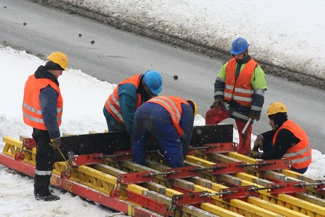 Przebudowa Węzła Świętego Maksymiliana -styczeń 2010, fot.: Bartosz Pietrzak