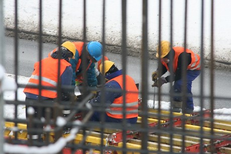 Przebudowa Węzła Świętego Maksymiliana -styczeń 2010, fot.: Bartosz Pietrzak