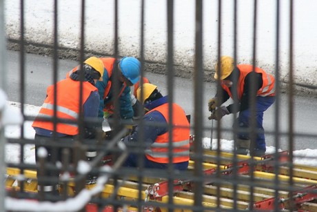 Przebudowa Węzła Świętego Maksymiliana -styczeń 2010, fot.: Bartosz Pietrzak