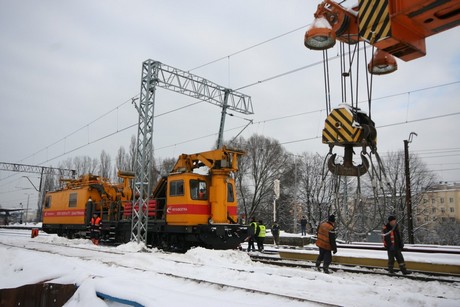 Przebudowa Węzła Świętego Maksymiliana -styczeń 2010, fot.: Bartosz Pietrzak