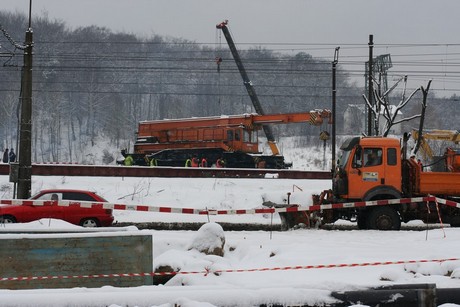 Przebudowa Węzła Świętego Maksymiliana -styczeń 2010, fot.: Bartosz Pietrzak