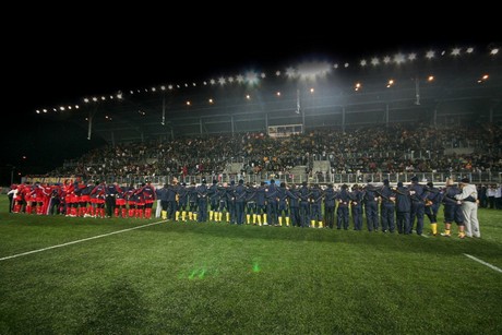Otwarcie Narodowego Stadionu Rugby - zawodnicy RC Arka i reprezentacji Polski, fot.: Bartosz Pietrzak